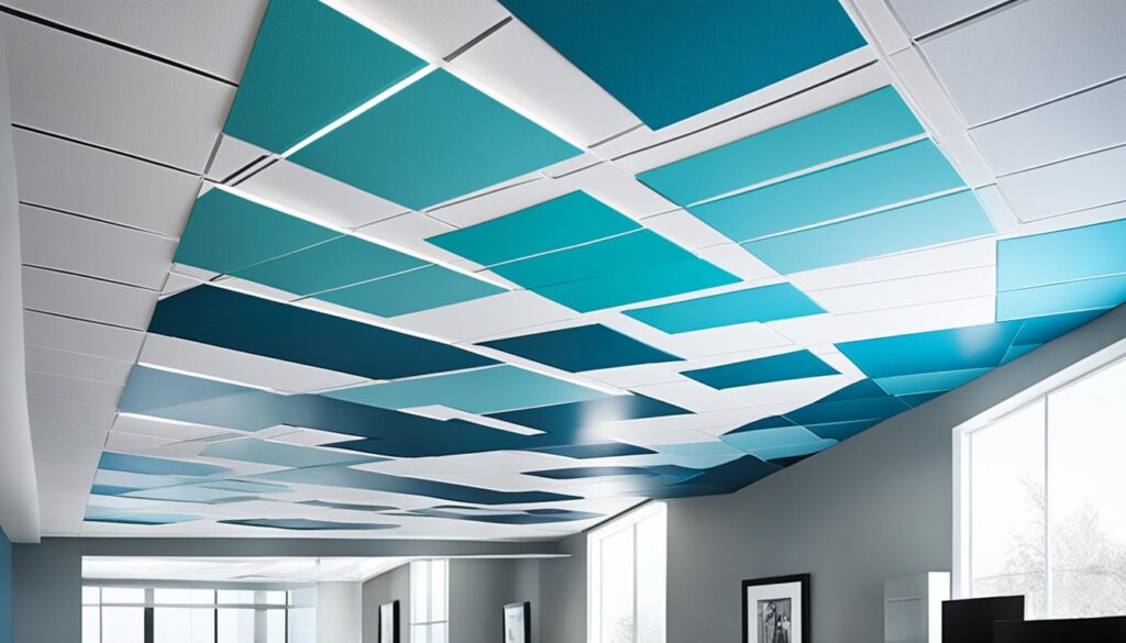 Acoustic ceiling enhancing brand image